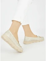 Designové dámské mokasíny zlaté platforma Designové dámské mokasíny zlaté platforma