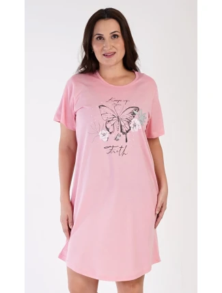 Dámská noční košile s krátkým rukávem Motýl