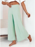 Dámské kalhoty TERENI s širokými nohavicemi v mátové barvě FashionStreet UY2004