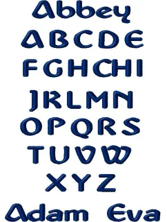 Výšivka jméno Abbey