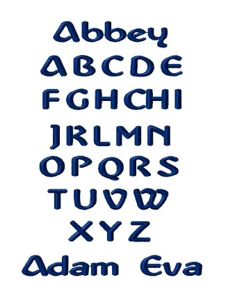 Výšivka jméno Abbey