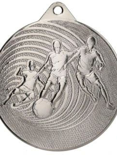 KOVOVÁ FOTBALOVÁ MEDAILE FI 70 MMC3070 - STŘÍBRNÁ
