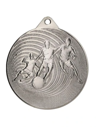 KOVOVÁ FOTBALOVÁ MEDAILE FI 70 MMC3070 - STŘÍBRNÁ KOVOVÁ FOTBALOVÁ MEDAILE FI 70 MMC3070 - STŘÍBRNÁ