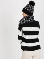 Tunelová šála AT KM CM 333 bílá a černá Tunelová šála AT KM CM 333 bílá a černá