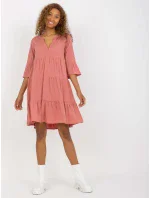 Šaty D73761M30214A3 tmavě růžové Šaty D73761M30214A3 tmavě růžové