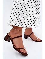 Klapky na podpatku model 228794 Step in style Klapky na podpatku model 228794 Step in style