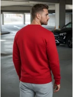 Pánská hladká červená mikina FashionStreet BX3867
