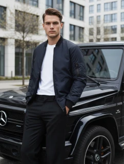 FashionStreet pánská tmavě modrá bunda bomber TX4424