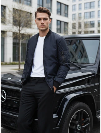 FashionStreet pánská tmavě modrá bunda bomber TX4424