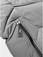 Dámská plus size zimní bunda do půli stehen S'west grey dark (B8306-70)