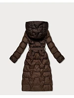 Minoritní oboustranně prošívaný přechodový kabát ke kolenům čokoládově béžový (M6-6015-103+62) Minoritní oboustranně prošívaný přechodový kabát ke kolenům čokoládově béžový (M6-6015-103+62)