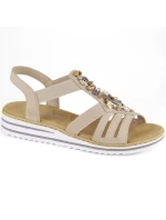 Pohodlné sandály Rieker W RKR680 beige Pohodlné sandály Rieker W RKR680 beige