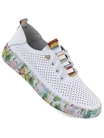 Dámské kožené polobotky bílé Artiker 58C0597