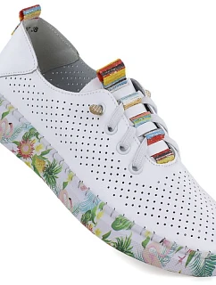 Dámské kožené polobotky bílé Artiker 58C0597