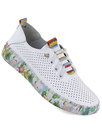 Dámské kožené polobotky bílé Artiker 58C0597