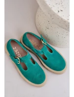 Semišové Polobotky S Sponou Zazoo 20183 Zelené