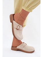 Dámské chodaki s přezkou Inblu TF000003 Světle béžové
