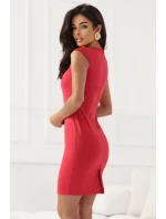 132-9 Klasické vypasované šaty - červené 132-9 Klasické vypasované šaty - červené