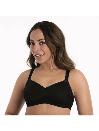 Suzette soft podprsenka košíčky se spacer-výztuží 5256 black - RosaFaia