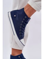 Dámské vysoké tenisky Big Star – tmavě modré