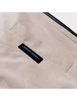 Světle béžová dámská bunda s ozdobnou lemovkou (B8150-51) Světle béžová dámská bunda s ozdobnou lemovkou (B8150-51)