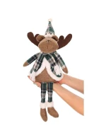 VÁNOČNÍ DEKORATIVNÍ SOBI HNĚDÍ 35+20CM