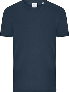 Daiber 8040 Pánské bio tričko s jemným žebrováním 02.8040 navy
