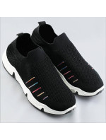 Černé dámské sportovní boty s barevnými vsadkami (YM-168-1)