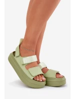 Dámské Sandály Na Platformě S Suchým Zipem Zelené Nitepira Dámské Sandály Na Platformě S Suchým Zipem Zelené Nitepira