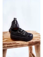 Dětské kožené tenisky BIG STAR KK374059 Černá