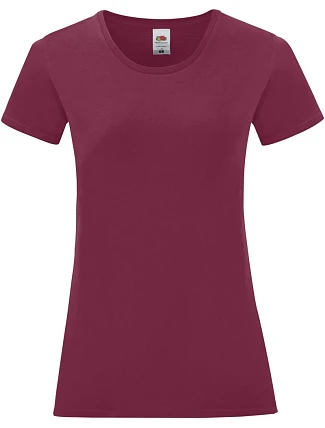 Fruit of the Loom Lady-Fit Iconic 150 T Dámské tričko 16.1432 burgundy Fruit of the Loom Lady-Fit Iconic 150 T Dámské tričko 16.1432 burgundy