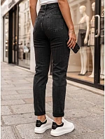 Dámské džíny Mom Fit s vysokým pasem, černé, FashionStreet ZY3115 Dámské džíny Mom Fit s vysokým pasem, černé, FashionStreet ZY3115