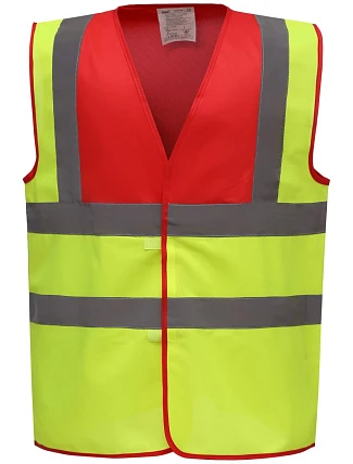 Yoko HVW 100 Hi-Vis bezpečnostní vesta 79.W100 red/hi vis yellow