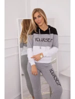 Sada s potiskem Sama černá+šedá