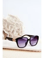 Dámské sluneční brýle se zlatými detaily UV400 černá Dámské sluneční brýle se zlatými detaily UV400 černá