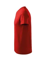 V-neck tričko unisex červená