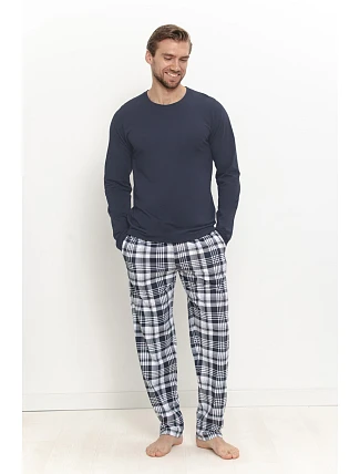 3664 Pánské dlouhé pyžamo DANTE M–2XL