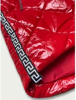 Červená lesklá vesta s lemovkami (7004BIG)