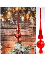 VRCHOL VÁNOČNÍHO STROMKU 25 CM VYSOKÝ ČERVENÝ