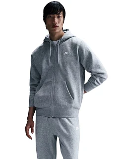 Pánská mikina Nike Club BB FZ Hoodie, šedá, FN3861 063, 2XL