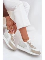 Dámské Kožené Sneakersy Big Star OO274563 Hi-Poly System Bílé