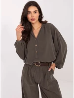 IT KS košile 233607.63 tmavá khaki