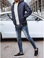 Pánská přechodná bunda prošívaná tmavě modrá FashionStreet TX4144
