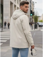 Pánská přechodná bunda s kapucí bílá FashionStreet TX5134
