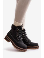 Zateplené dámské boty Big Star OO274A287 Černé Zateplené dámské boty Big Star OO274A287 Černé
