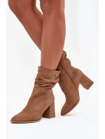 Boty na podpatku model 220195 Step in style Boty na podpatku model 220195 Step in style