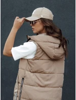 Dámská prošívaná vesta SKYLER camel FashionStreet TY4503