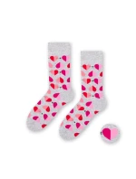 Vzorované pánské ponožky Steven art.136 Srdíčka