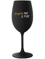 PSYCHO PAT&MAT - černá sklenice na víno 350 ml PSYCHO PAT&MAT - černá sklenice na víno 350 ml