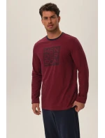 Pánské pyžamo 41909 Jarvis red - HENDERSON Pánské pyžamo 41909 Jarvis red - HENDERSON